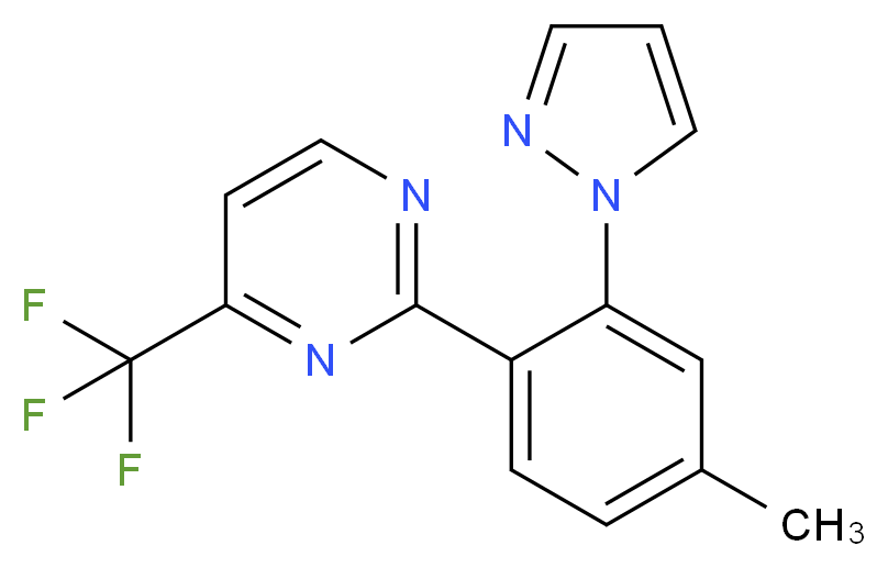 2-[4-methyl-2-(1H-pyrazol-1-yl)phenyl]-4-(trifluoromethyl)pyrimidine_Molecular_structure_CAS_)