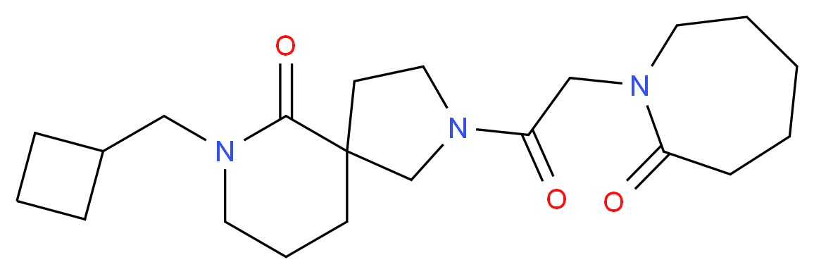 7-(cyclobutylmethyl)-2-[(2-oxoazepan-1-yl)acetyl]-2,7-diazaspiro[4.5]decan-6-one_Molecular_structure_CAS_)