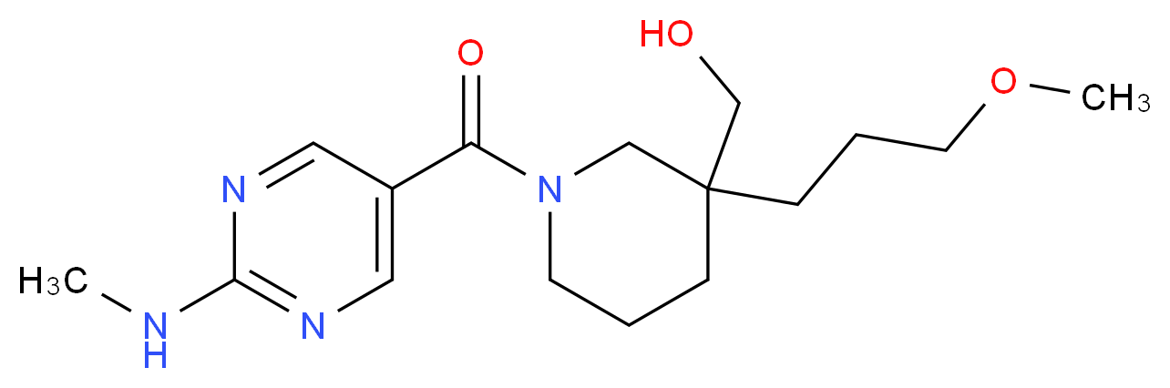 (3-(3-methoxypropyl)-1-{[2-(methylamino)-5-pyrimidinyl]carbonyl}-3-piperidinyl)methanol_Molecular_structure_CAS_)