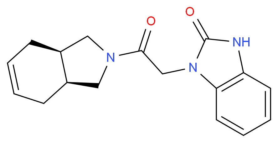 1-{2-[(3aR*,7aS*)-1,3,3a,4,7,7a-hexahydro-2H-isoindol-2-yl]-2-oxoethyl}-1,3-dihydro-2H-benzimidazol-2-one_Molecular_structure_CAS_)