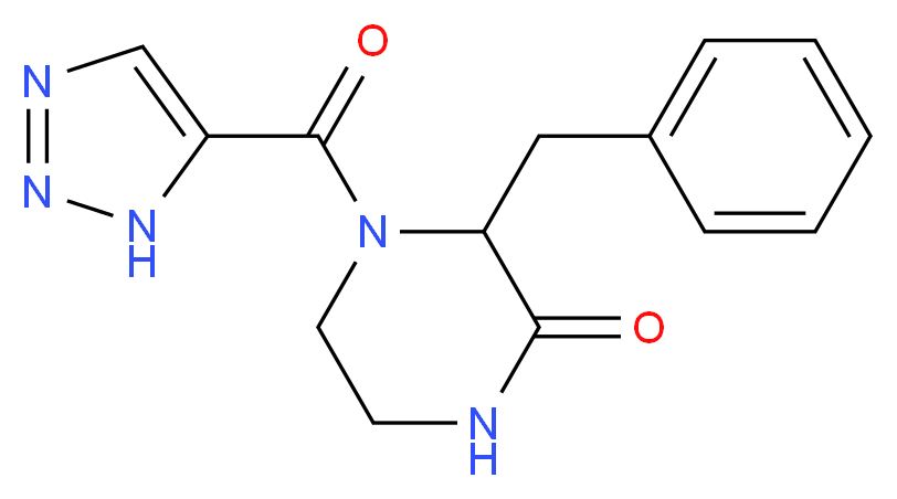3-benzyl-4-(1H-1,2,3-triazol-5-ylcarbonyl)-2-piperazinone_Molecular_structure_CAS_)