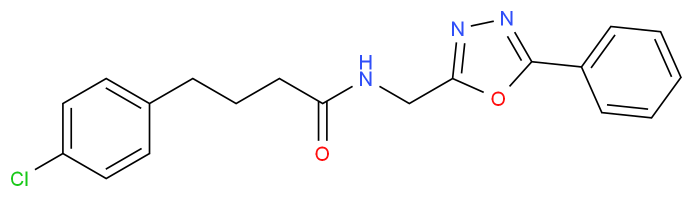 4-(4-chlorophenyl)-N-[(5-phenyl-1,3,4-oxadiazol-2-yl)methyl]butanamide_Molecular_structure_CAS_)