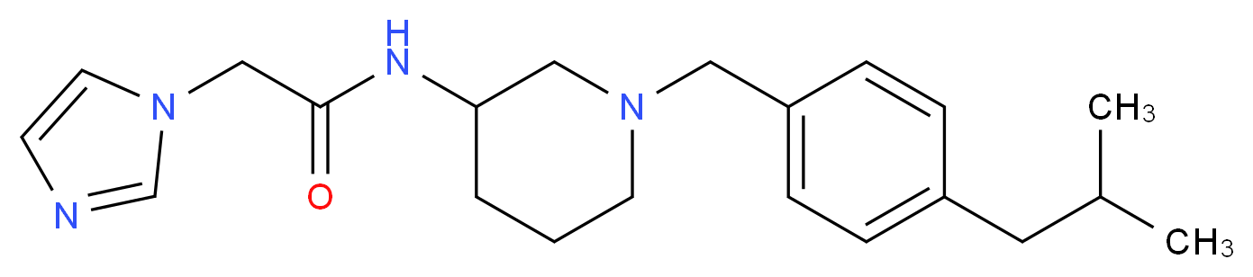 2-(1H-imidazol-1-yl)-N-[1-(4-isobutylbenzyl)-3-piperidinyl]acetamide_Molecular_structure_CAS_)