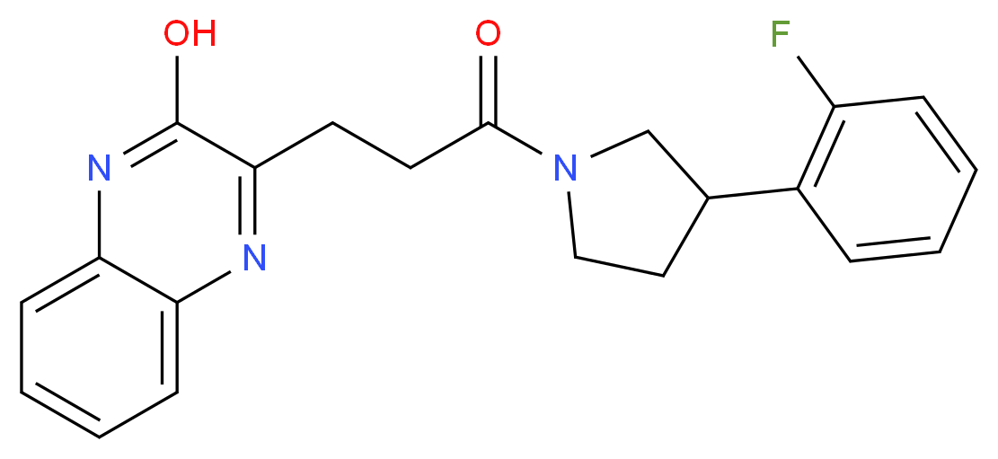 3-{3-[3-(2-fluorophenyl)-1-pyrrolidinyl]-3-oxopropyl}-2-quinoxalinol_Molecular_structure_CAS_)