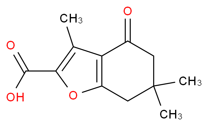3,6,6-Trimethyl-4-oxo-4,5,6,7-tetrahydro-benzofuran-2-carboxylic acid_Molecular_structure_CAS_)