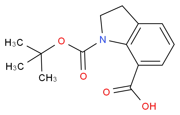 N-Boc-indoline-7-carboxylic acid_Molecular_structure_CAS_143262-20-8)