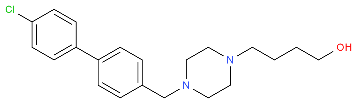 4-{4-[(4'-chlorobiphenyl-4-yl)methyl]piperazin-1-yl}butan-1-ol_Molecular_structure_CAS_)