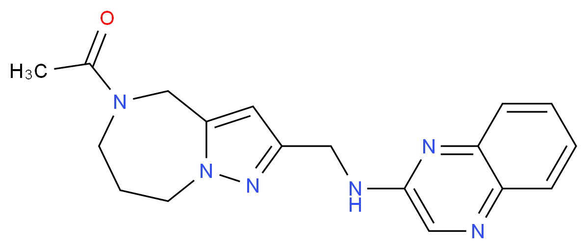 N-[(5-acetyl-5,6,7,8-tetrahydro-4H-pyrazolo[1,5-a][1,4]diazepin-2-yl)methyl]quinoxalin-2-amine_Molecular_structure_CAS_)