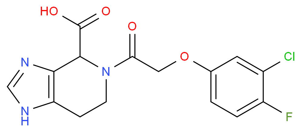 5-[(3-chloro-4-fluorophenoxy)acetyl]-4,5,6,7-tetrahydro-1H-imidazo[4,5-c]pyridine-4-carboxylic acid_Molecular_structure_CAS_)