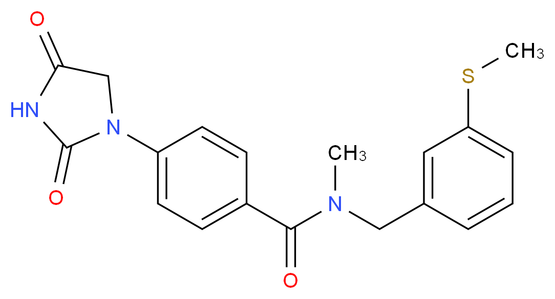 4-(2,4-dioxo-1-imidazolidinyl)-N-methyl-N-[3-(methylthio)benzyl]benzamide_Molecular_structure_CAS_)
