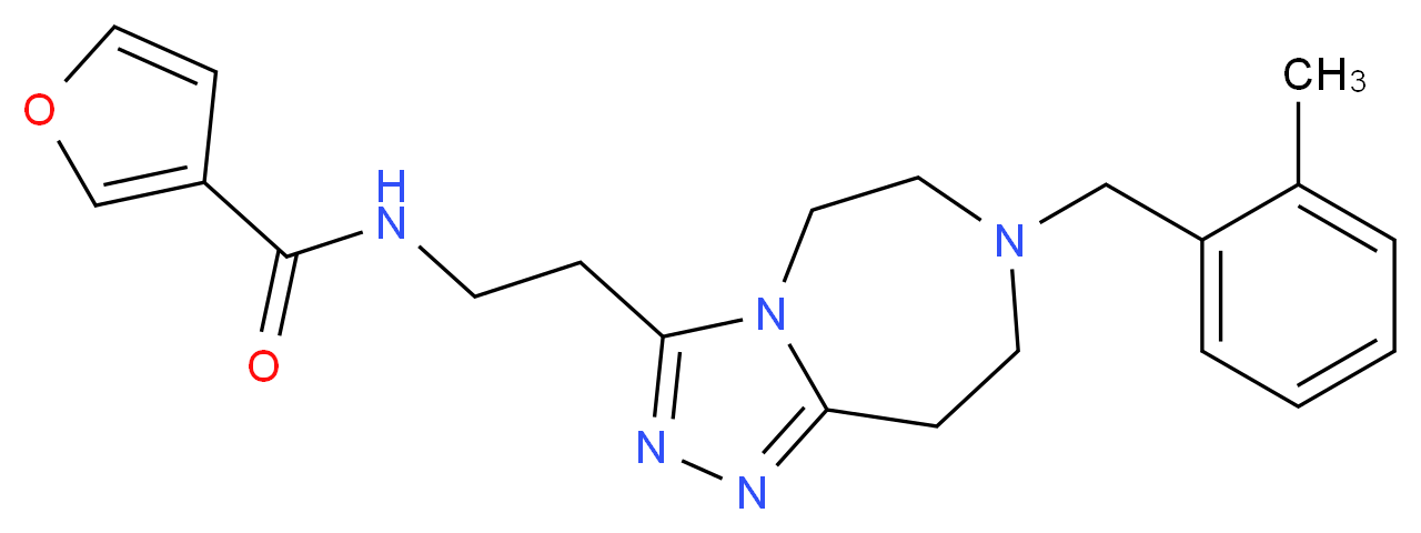 N-{2-[7-(2-methylbenzyl)-6,7,8,9-tetrahydro-5H-[1,2,4]triazolo[4,3-d][1,4]diazepin-3-yl]ethyl}-3-furamide_Molecular_structure_CAS_)