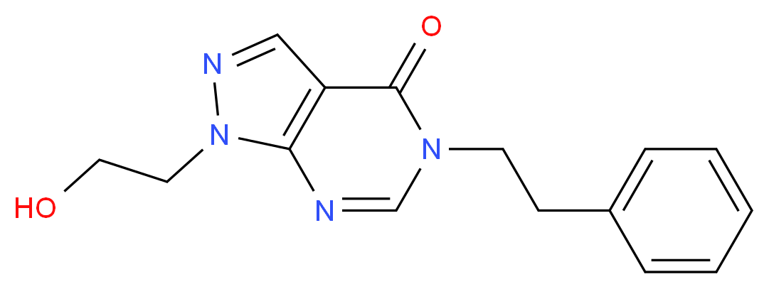 1-(2-hydroxyethyl)-5-(2-phenylethyl)-1,5-dihydro-4H-pyrazolo[3,4-d]pyrimidin-4-one_Molecular_structure_CAS_)
