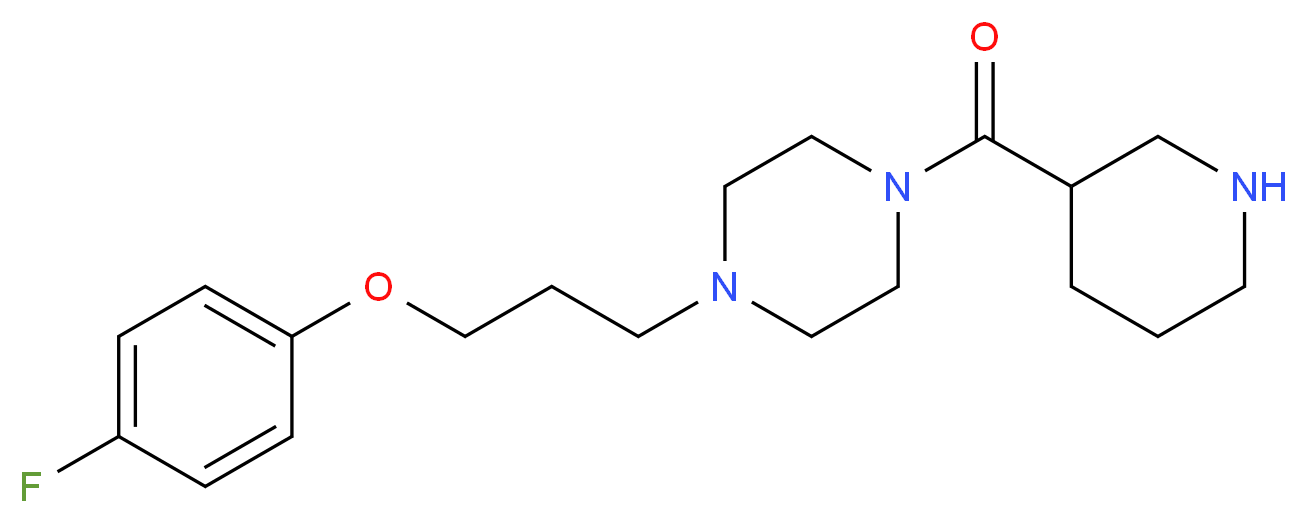 1-[3-(4-fluorophenoxy)propyl]-4-(piperidin-3-ylcarbonyl)piperazine_Molecular_structure_CAS_)