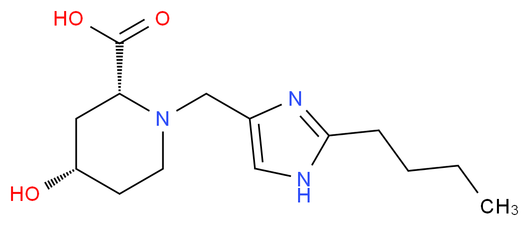 (2R*,4S*)-1-[(2-butyl-1H-imidazol-4-yl)methyl]-4-hydroxypiperidine-2-carboxylic acid_Molecular_structure_CAS_)