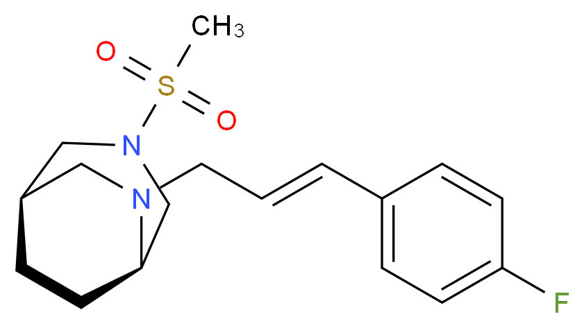 (1R*,5R*)-6-[(2E)-3-(4-fluorophenyl)prop-2-en-1-yl]-3-(methylsulfonyl)-3,6-diazabicyclo[3.2.2]nonane_Molecular_structure_CAS_)