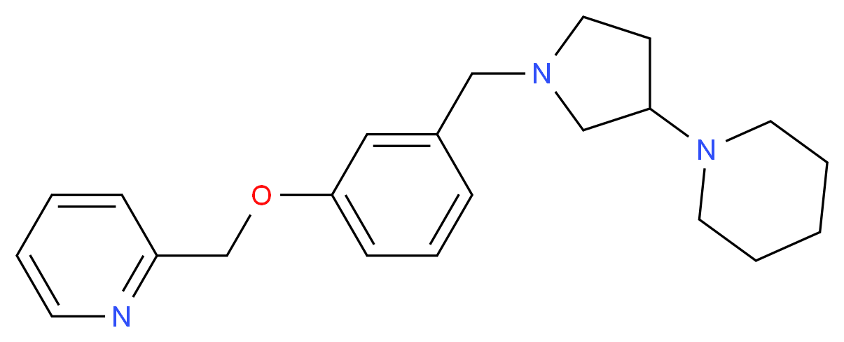 2-({3-[(3-piperidin-1-ylpyrrolidin-1-yl)methyl]phenoxy}methyl)pyridine_Molecular_structure_CAS_)