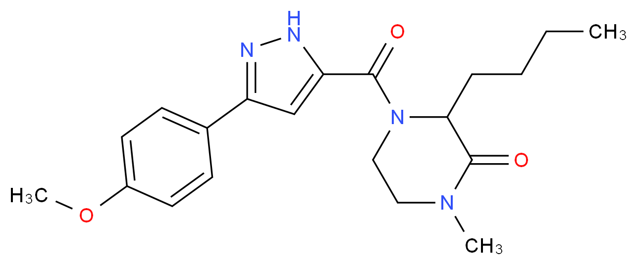 3-butyl-4-{[3-(4-methoxyphenyl)-1H-pyrazol-5-yl]carbonyl}-1-methyl-2-piperazinone_Molecular_structure_CAS_)