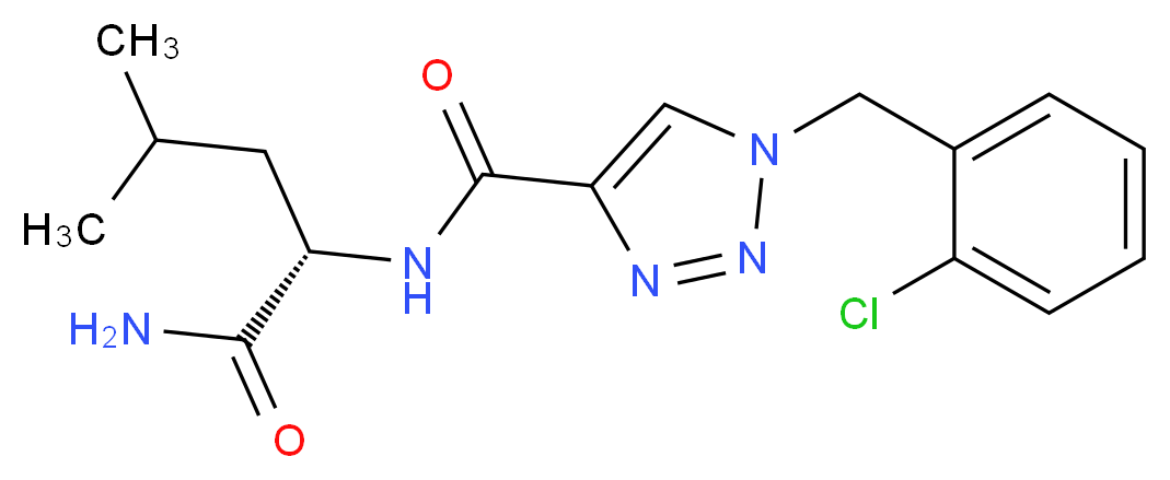 N~2~-{[1-(2-chlorobenzyl)-1H-1,2,3-triazol-4-yl]carbonyl}-L-leucinamide_Molecular_structure_CAS_)