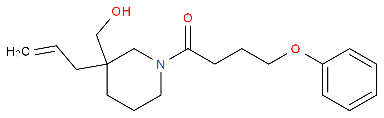 [3-allyl-1-(4-phenoxybutanoyl)-3-piperidinyl]methanol_Molecular_structure_CAS_)