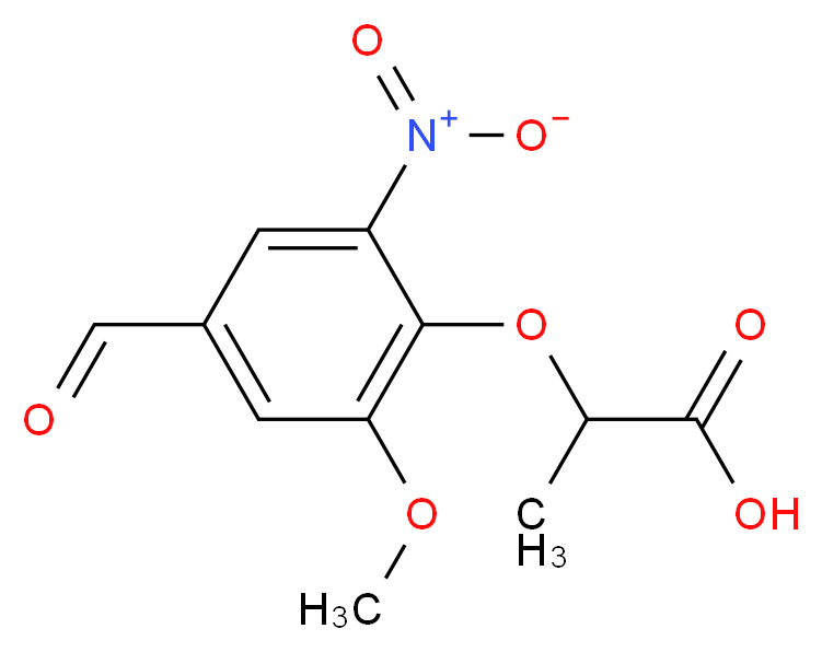 2-(4-formyl-2-methoxy-6-nitrophenoxy)propanoic acid_Molecular_structure_CAS_812642-66-3)