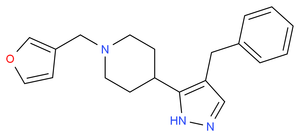 4-(4-benzyl-1H-pyrazol-5-yl)-1-(3-furylmethyl)piperidine_Molecular_structure_CAS_)