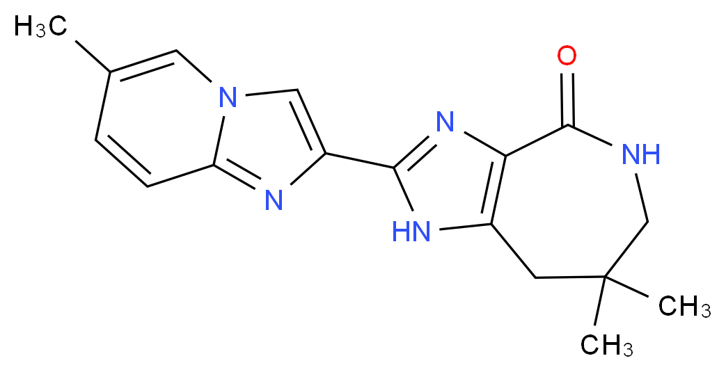 7,7-dimethyl-2-(6-methylimidazo[1,2-a]pyridin-2-yl)-5,6,7,8-tetrahydroimidazo[4,5-c]azepin-4(1H)-one_Molecular_structure_CAS_)