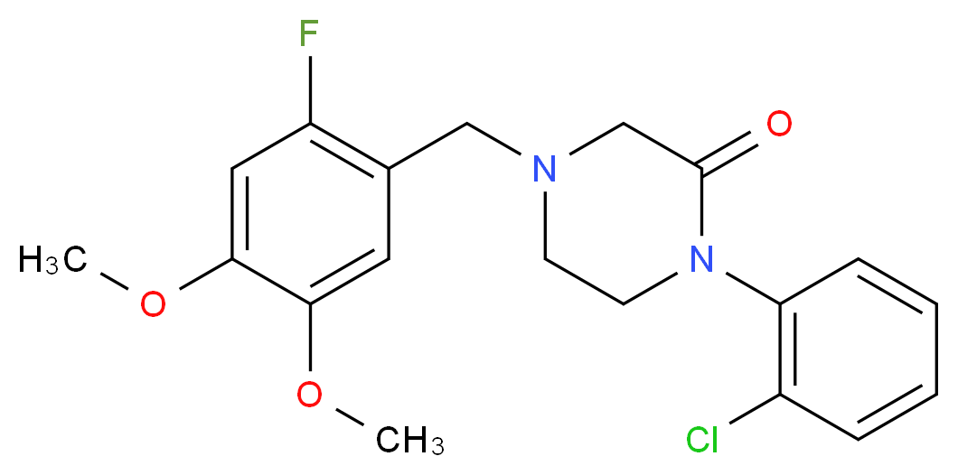 1-(2-chlorophenyl)-4-(2-fluoro-4,5-dimethoxybenzyl)-2-piperazinone_Molecular_structure_CAS_)