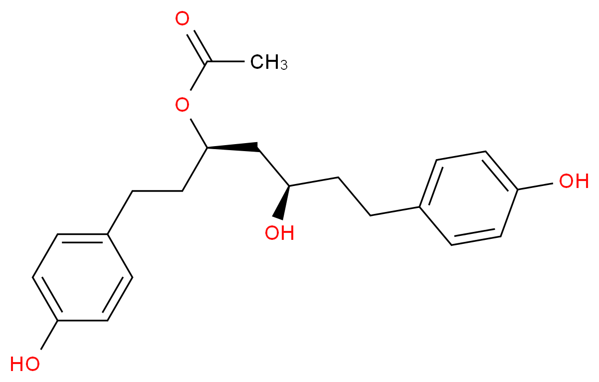 5-Hydroxy-1,7-bis(4-hydroxyphenyl)
heptan-3-yl acetate_Molecular_structure_CAS_1269839-24-8)