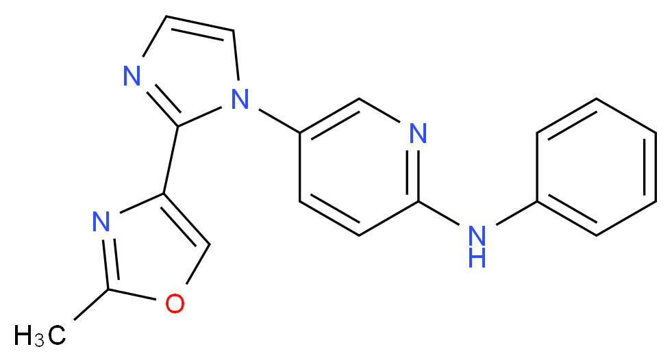 5-[2-(2-methyl-1,3-oxazol-4-yl)-1H-imidazol-1-yl]-N-phenylpyridin-2-amine_Molecular_structure_CAS_)