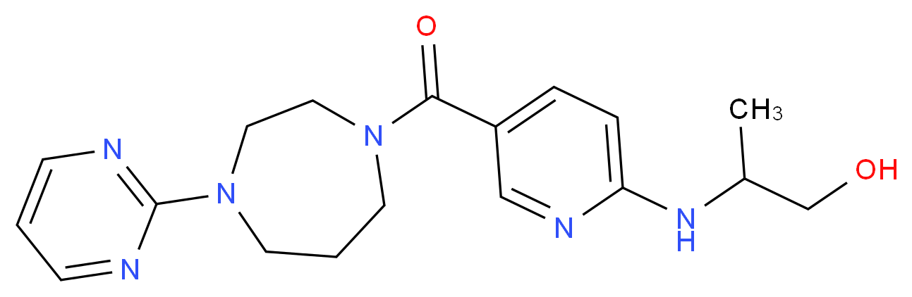 2-({5-[(4-pyrimidin-2-yl-1,4-diazepan-1-yl)carbonyl]pyridin-2-yl}amino)propan-1-ol_Molecular_structure_CAS_)