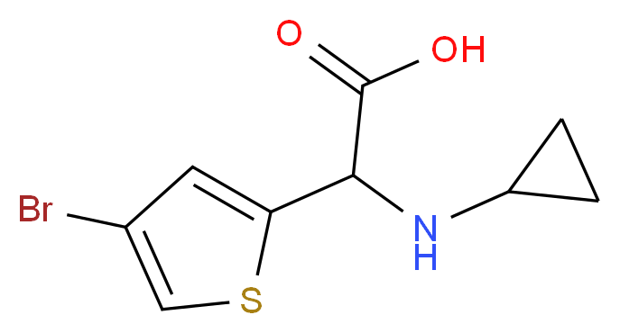 2-(4-bromothiophen-2-yl)-2-(cyclopropylamino)acetic acid_Molecular_structure_CAS_)