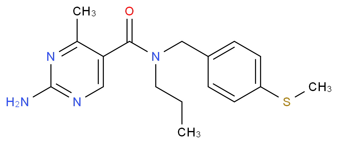 2-amino-4-methyl-N-[4-(methylthio)benzyl]-N-propylpyrimidine-5-carboxamide_Molecular_structure_CAS_)