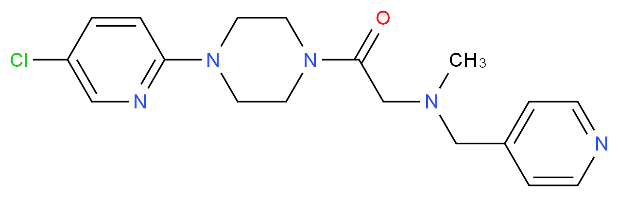 2-[4-(5-chloro-2-pyridinyl)-1-piperazinyl]-N-methyl-2-oxo-N-(4-pyridinylmethyl)ethanamine_Molecular_structure_CAS_)