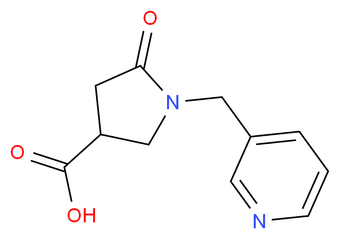 5-oxo-1-(pyridin-3-ylmethyl)pyrrolidine-3-carboxylic acid_Molecular_structure_CAS_842958-29-6)