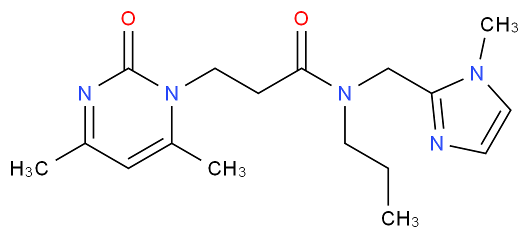 3-(4,6-dimethyl-2-oxopyrimidin-1(2H)-yl)-N-[(1-methyl-1H-imidazol-2-yl)methyl]-N-propylpropanamide_Molecular_structure_CAS_)