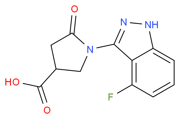 1-(4-fluoro-1H-indazol-3-yl)-5-oxopyrrolidine-3-carboxylic acid_Molecular_structure_CAS_)