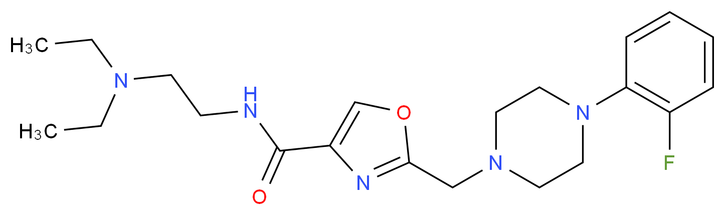 N-[2-(diethylamino)ethyl]-2-{[4-(2-fluorophenyl)-1-piperazinyl]methyl}-1,3-oxazole-4-carboxamide_Molecular_structure_CAS_)