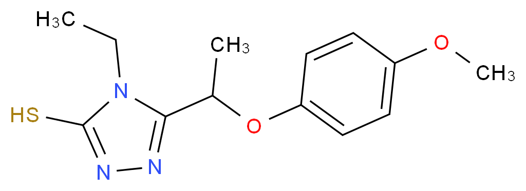 4-Ethyl-5-[1-(4-methoxyphenoxy)ethyl]-4H-1,2,4-triazole-3-thiol_Molecular_structure_CAS_)