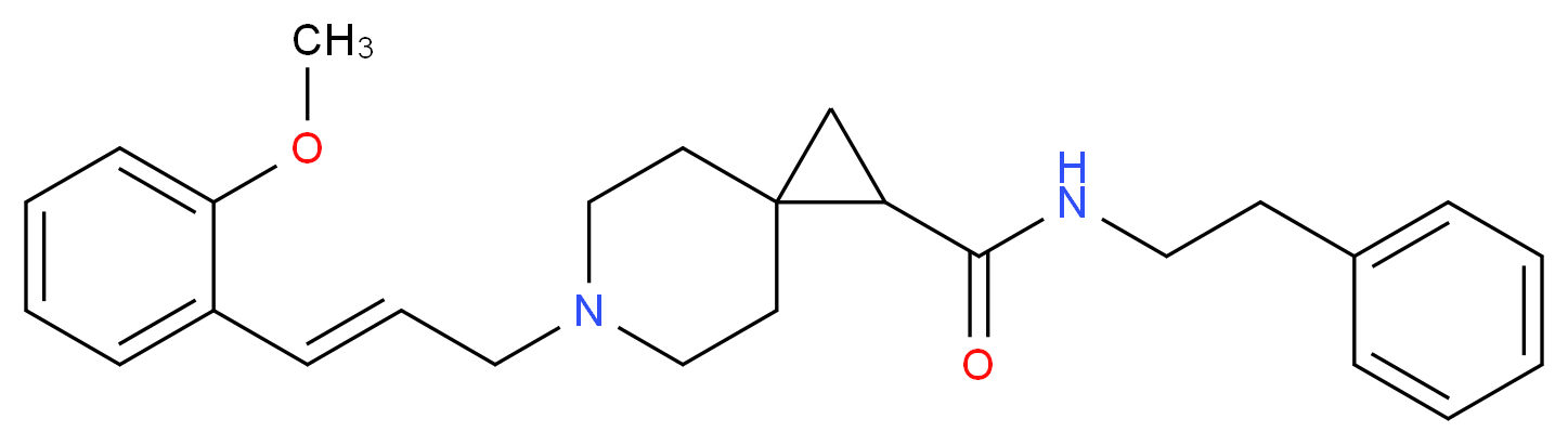 6-[(2E)-3-(2-methoxyphenyl)-2-propen-1-yl]-N-(2-phenylethyl)-6-azaspiro[2.5]octane-1-carboxamide_Molecular_structure_CAS_)