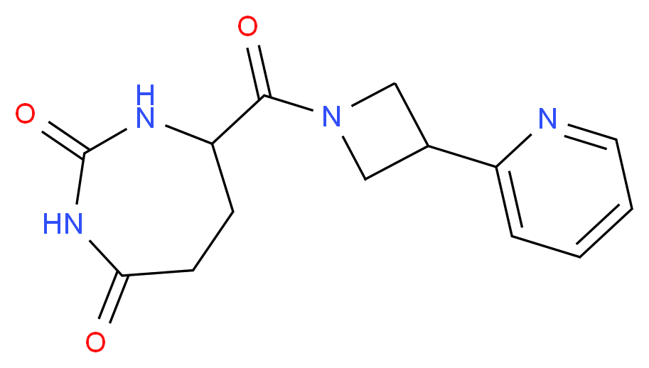 7-[(3-pyridin-2-ylazetidin-1-yl)carbonyl]-1,3-diazepane-2,4-dione_Molecular_structure_CAS_)