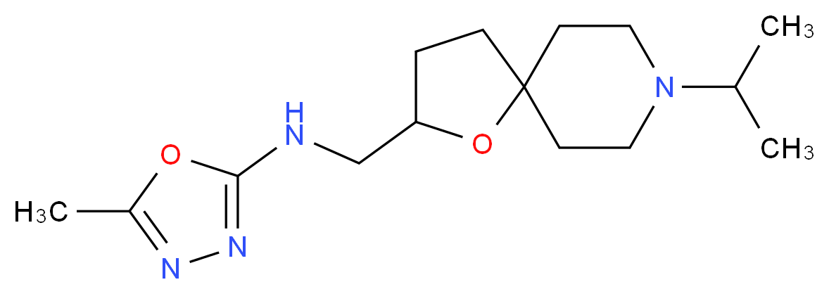 N-[(8-isopropyl-1-oxa-8-azaspiro[4.5]dec-2-yl)methyl]-5-methyl-1,3,4-oxadiazol-2-amine_Molecular_structure_CAS_)