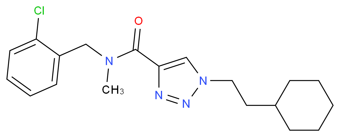 N-(2-chlorobenzyl)-1-(2-cyclohexylethyl)-N-methyl-1H-1,2,3-triazole-4-carboxamide_Molecular_structure_CAS_)