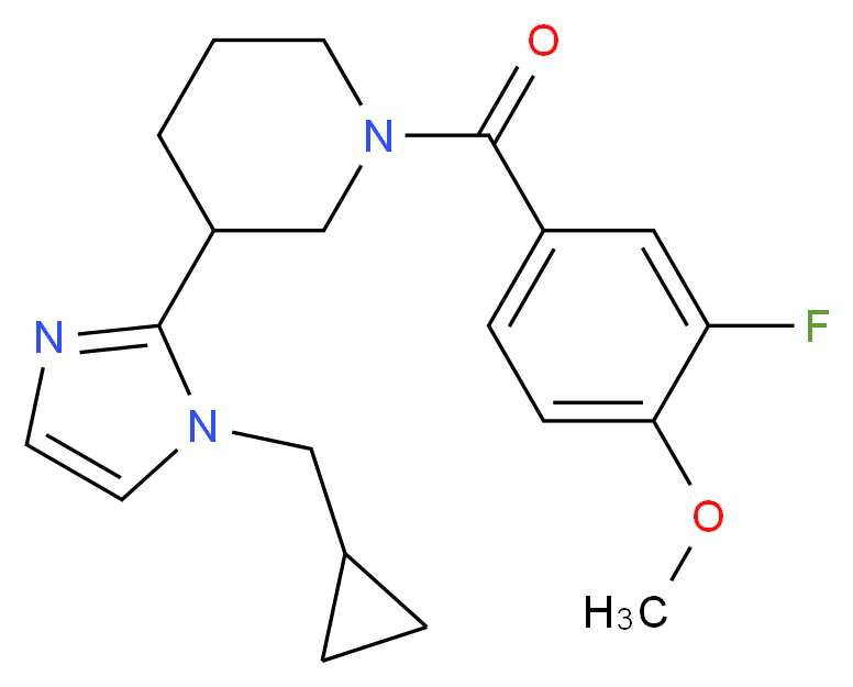 3-[1-(cyclopropylmethyl)-1H-imidazol-2-yl]-1-(3-fluoro-4-methoxybenzoyl)piperidine_Molecular_structure_CAS_)