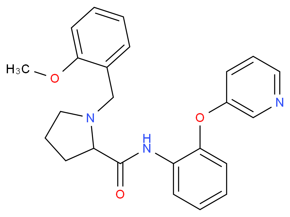1-(2-methoxybenzyl)-N-[2-(3-pyridinyloxy)phenyl]prolinamide_Molecular_structure_CAS_)