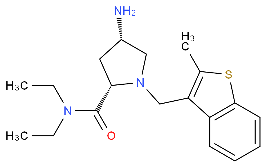 (2S,4S)-4-amino-N,N-diethyl-1-[(2-methyl-1-benzothien-3-yl)methyl]pyrrolidine-2-carboxamide_Molecular_structure_CAS_)