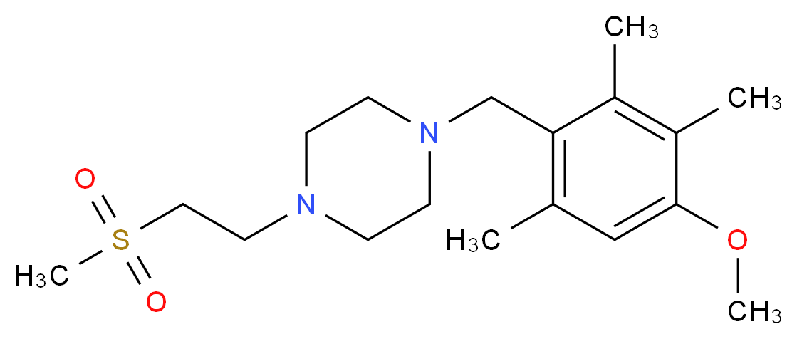 1-(4-methoxy-2,3,6-trimethylbenzyl)-4-[2-(methylsulfonyl)ethyl]piperazine_Molecular_structure_CAS_)