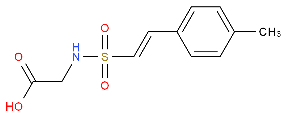 ({[2-(4-methylphenyl)vinyl]sulfonyl}amino)acetic acid_Molecular_structure_CAS_)