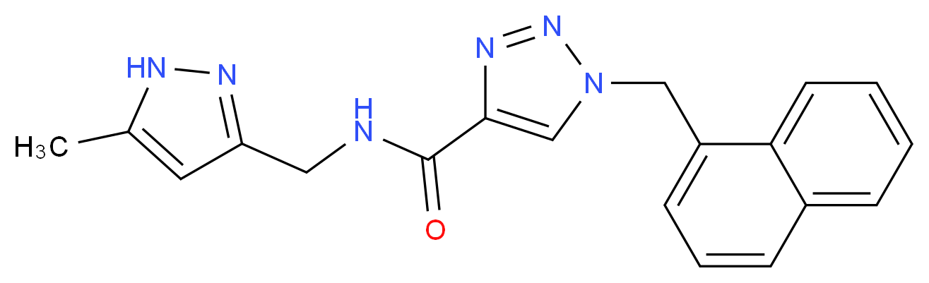 N-[(5-methyl-1H-pyrazol-3-yl)methyl]-1-(1-naphthylmethyl)-1H-1,2,3-triazole-4-carboxamide_Molecular_structure_CAS_)