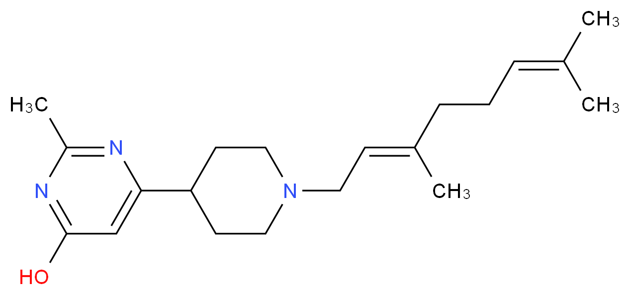 6-{1-[(2E)-3,7-dimethyl-2,6-octadien-1-yl]-4-piperidinyl}-2-methyl-4-pyrimidinol_Molecular_structure_CAS_)
