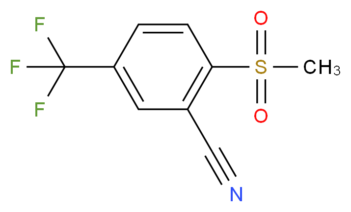 2-(Methylsulphonyl)-5-(trifluoromethyl)benzonitrile_Molecular_structure_CAS_)